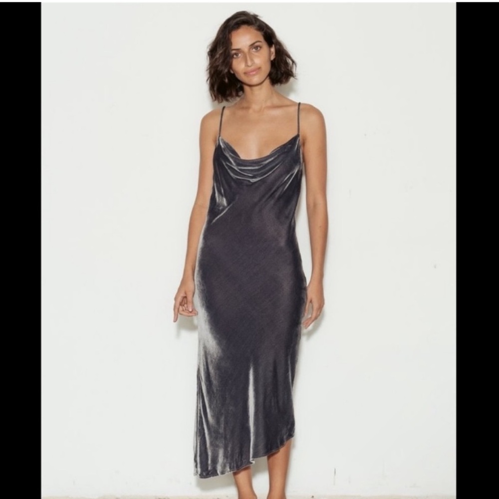NWOT AG Adriano Goldschmied Gray Slip Dress Size Medium